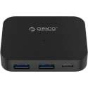 Orico - USB3.0 type-C Hub met 2x USB Type-A en 2x USB Type-C - OTG - Zwart