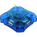 4Poort USB 2.0 Hub Blauw