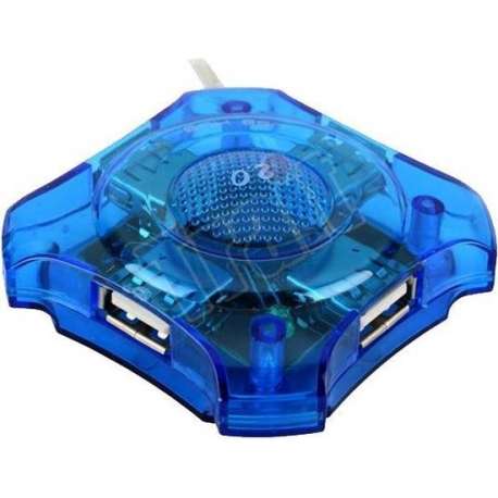 4Poort USB 2.0 Hub Blauw