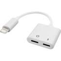 Lightning compatible 2 in 1 splitter audio adapter opladen & audio voor iPhone