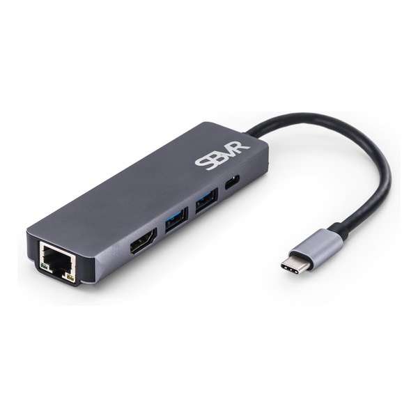 SBVR - 5 in 1 USB Type-C Hub - Multipoort - Incl. Ethernet / HDMI