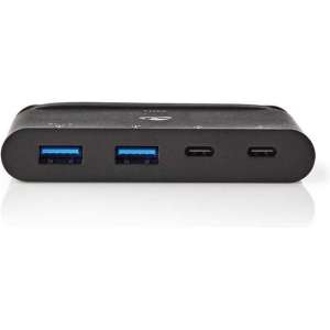 Computer Hub  USB-C™  2x USB-C™ / 2x USB 3.0 (10 G)  Power Delivery: 100 W  Zwart