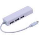 USB 3.1(C) Gigabit LAN Ethernet Adapter + 3 Poorts USB Hub