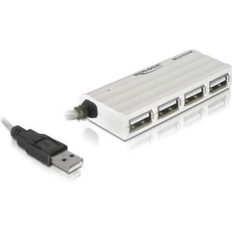 Delock - 4-Poorts USB 2.0 Hub - Wit