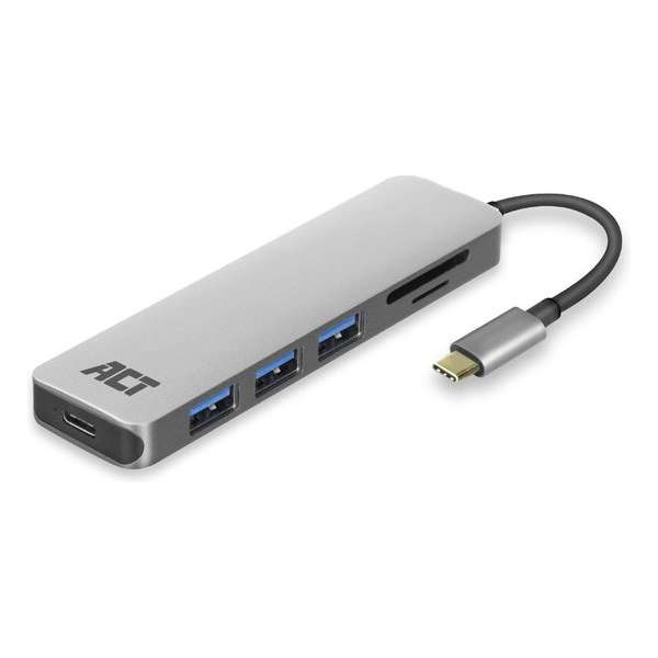 USB-C Hub met kaartlezer en PD Pass-Through poort -AC7050