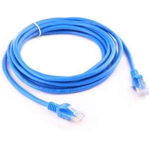 internetkabel van By Qubix - 5 meter - blauw -  CAT5E ethernet kabel - RJ45 UTP kabel met snelheid van 1000Mbps