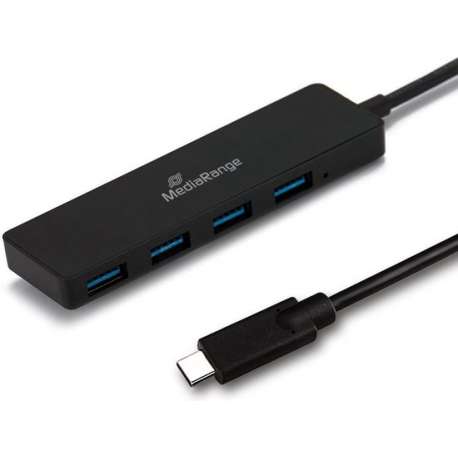 MediaRange USB Type-C naar USB3.0 HUB 1:4 4-poorts