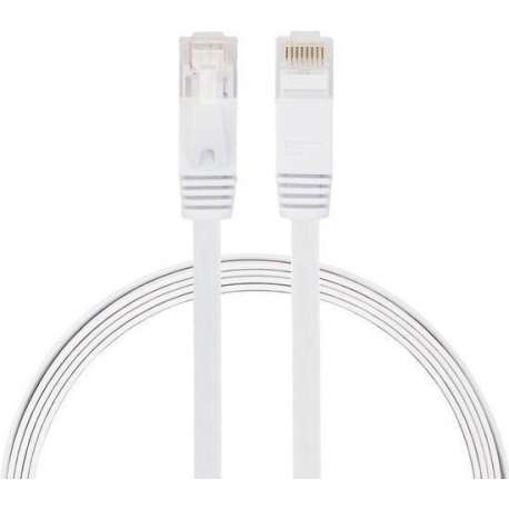 2m CAT6 Ultra dunne Flat Ethernet netwerk LAN / internet kabel (1000Mbps) - Wit