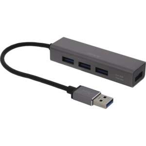 DELTACO UH-486 Mini USB hub 4-poorts - USB 3.1 Gen 1 (5Gbps) - Space Grey