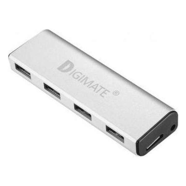 4-Port Alumimun USB 3.0 HUB  DM-0013 (Zilver)