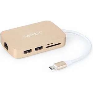 MINIX NEO C USB-C 2xUSB 3.0-A, RJ45, TF, SD, USB-C, HDMI Goud