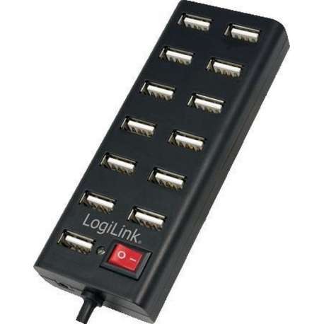 LogiLink USB2.0 13-Port USB2 Hub, Zwart