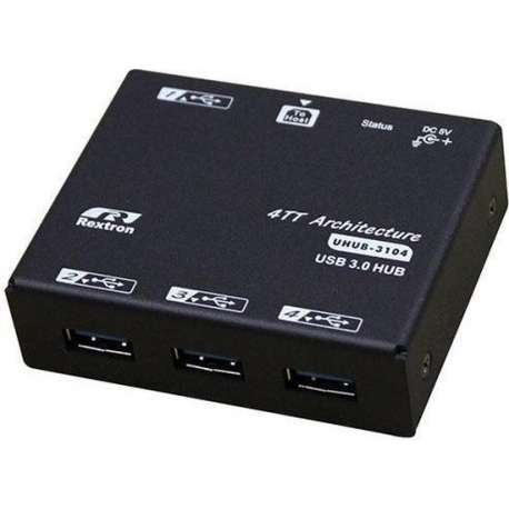 Rextron RX1016 Metalen USB 3.0 Hub 4-Poorts