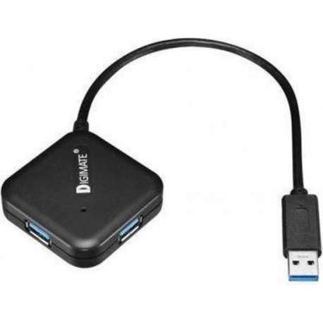 4-Port USB 3.0 HUB DM-0016 (Zwart)