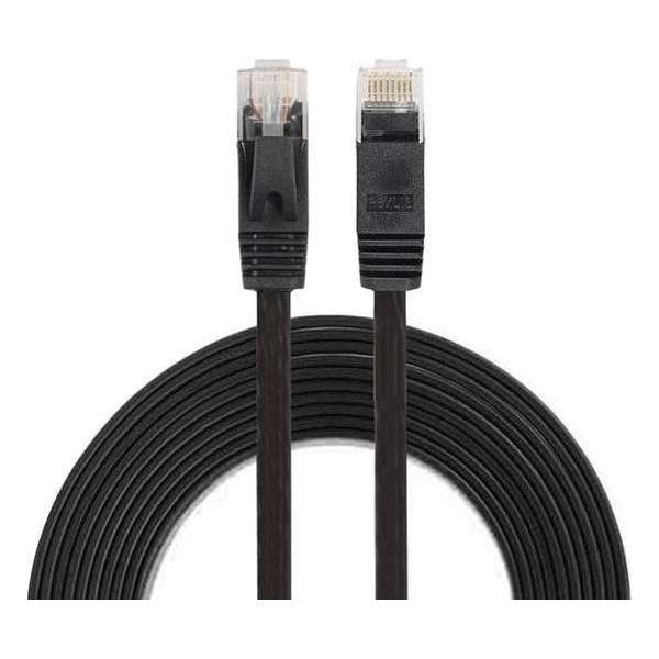 3m CAT6 Ultra dunne Flat Ethernet netwerk LAN internet kabel (1000Mbps) - Zwart