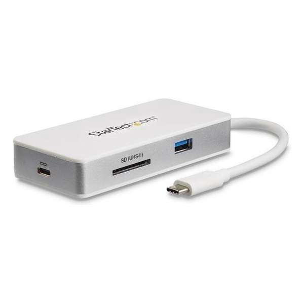 StarTech.com USB-C 4-in1 multiport adapter SD (UHS-II) kaartlezer 100W Power Delivery 4K HDMI GbE 1x USB 3.0