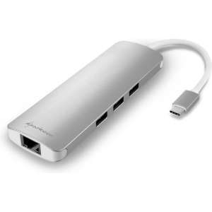 Sharkoon USB 3.0 Type C Combo Adapter interfacekaart/-adapter HDMI,RJ-45,USB 3.0