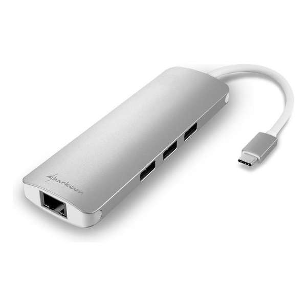 Sharkoon USB 3.0 Type C Combo Adapter interfacekaart/-adapter HDMI,RJ-45,USB 3.0