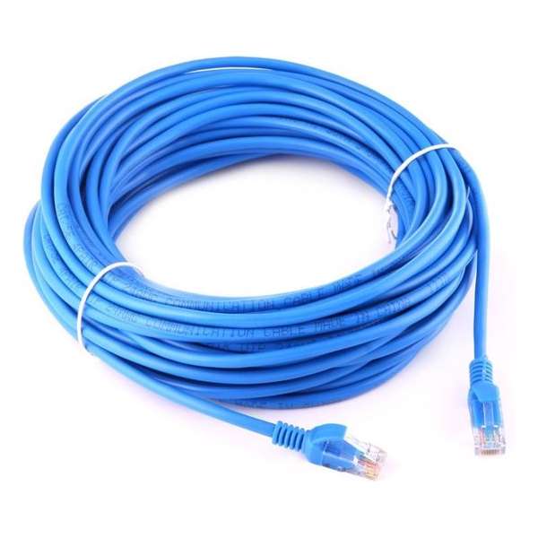 By Qubix internetkabel - 15 meter - blauw -  CAT5E ethernet kabel - RJ45 UTP kabel met snelheid van 1000Mbpss