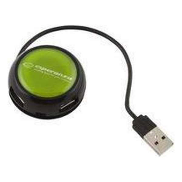 Esperanza 4-poorts USB 2.0 Hub Yoyo - Groen