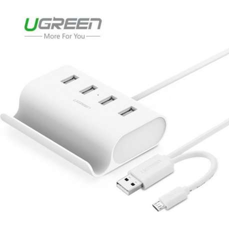 4 Port Hub USB 2.0 Micro USB OTG met Telefoonhouder UG035