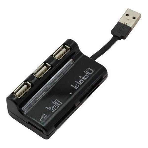 USB-kaartlezer alles-in-een en 3 port USB-hub USB 2.0 ON410