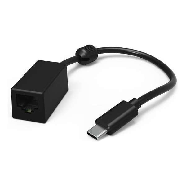 Hama 00177104 kabeladapter/verloopstukje USB-C RJ45 Zwart