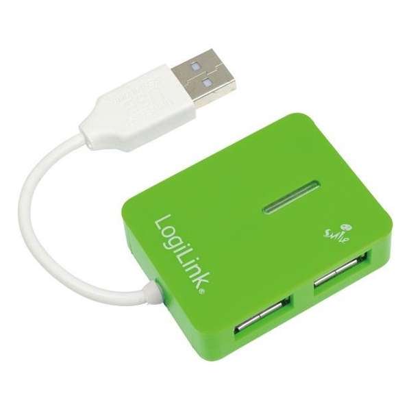 LogiLink USB 2.0 Hub 4-Port, Smile, grün