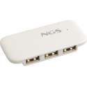 NGS iHub4 - HUB - 4 USB-poorten - 2.0 - wit