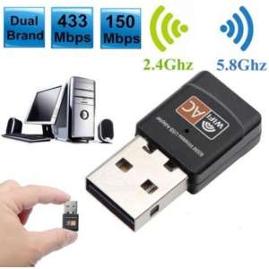 2.4GHz 5GHz computernetwerkkaart AC600Mbps USB Draadloze Antenne Dual Band Mini PC WiFi-adapter