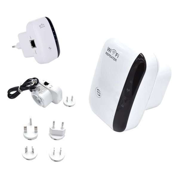 Wireless WiFi Versterker Wit + Inclusief Gratis Internetkabel - Wifi Repeater