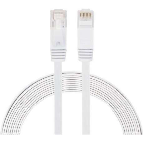 3m CAT6 Ultra dunne Flat Ethernet netwerk LAN kabel (1000Mbps) - Wit
