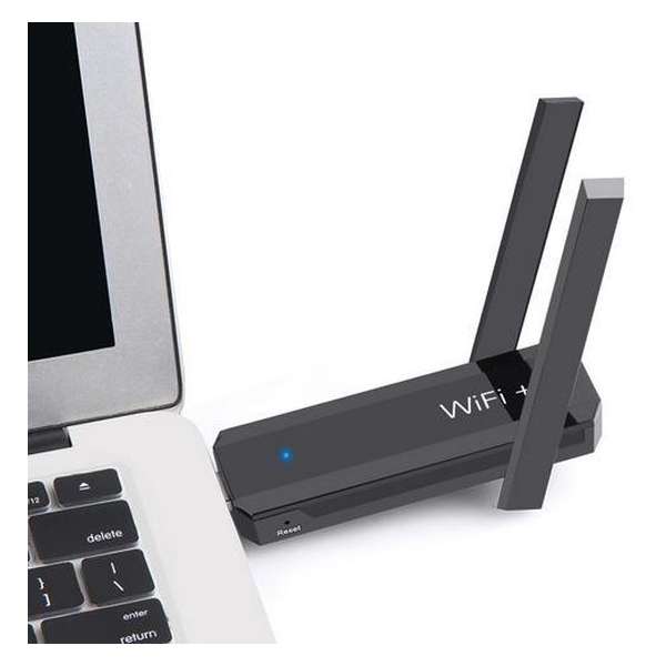 USB 2.0 Wireless WiFi Repeater 300Mbps Signaal versterker 802.11n/b/g Dual Antenna Booster / Range extender / HaverCo