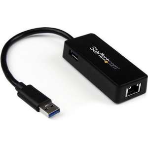 StarTech.com USB 3.0 naar gigabit Ethernet-adapter NIC met USB-poort zwart