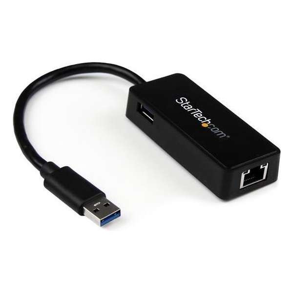 StarTech.com USB 3.0 naar gigabit Ethernet-adapter NIC met USB-poort zwart