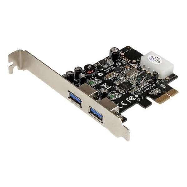 StarTech.com 2-poorts PCI Express (PCIe) SuperSpeed USB 3.0-kaartadapter met UASP LP4-voeding