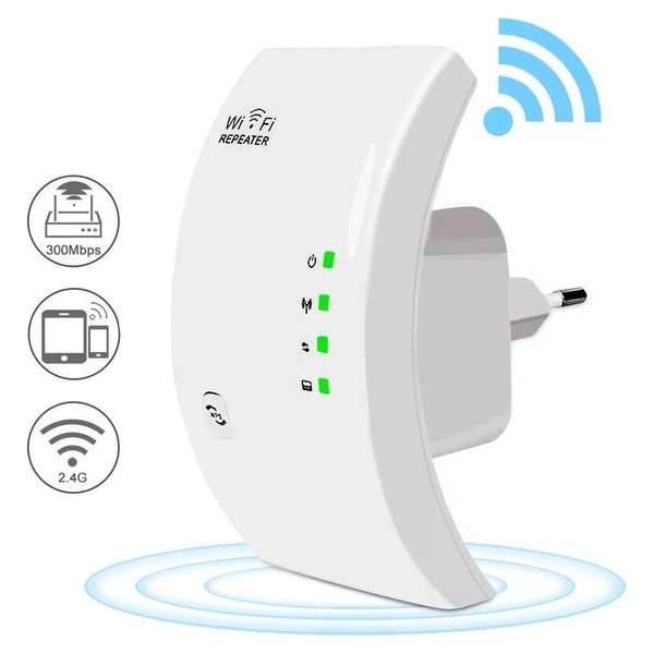 LOUZIR Wifi Versterker 300Mbps - Repeater - Stopcontact - Draadloos en Bedraad Signal Booster.