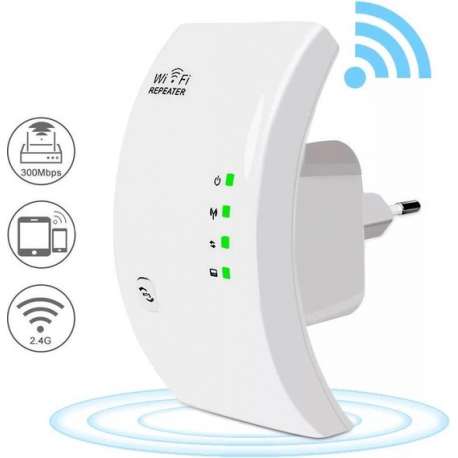 LOUZIR Wifi Versterker 300Mbps - Repeater - Stopcontact - Draadloos en Bedraad Signal Booster.