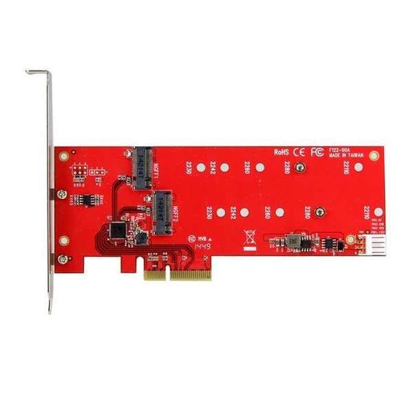 StarTech.com 2x M.2 SSD controller kaart PCI Express kaart