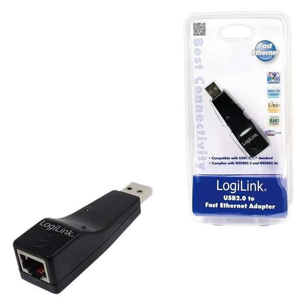 LogiLink Fast Ethernet USB 2.0 Adapter 100Mbit/s netwerkkaart & -adapter