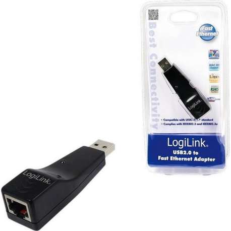 LogiLink Fast Ethernet USB 2.0 Adapter 100Mbit/s netwerkkaart & -adapter