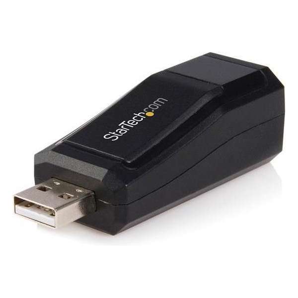 StarTech.com Compacte zwarte USB 2.0 naar 10/100 Mbit/s Ethernet Netwerkadapter