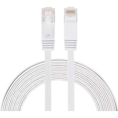 3M Ethernet Netwerk Kabel CAT6 | Gold Plated |  Wit / White |  Tot 1GBps | Platte RJ45 LAN Kabel| Premium Kwaliteit