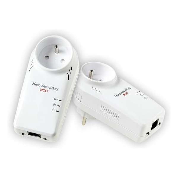 Hercules ePlug 200 Mini Pass Thru Duo Adapters - Wit