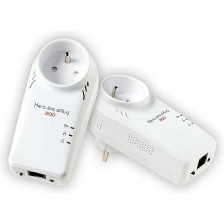 Hercules ePlug 200 Mini Pass Thru Duo Adapters - Wit