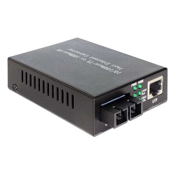 DeLOCK 86216 netwerk media converter 100 Mbit/s 1310 nm Multimode Zwart