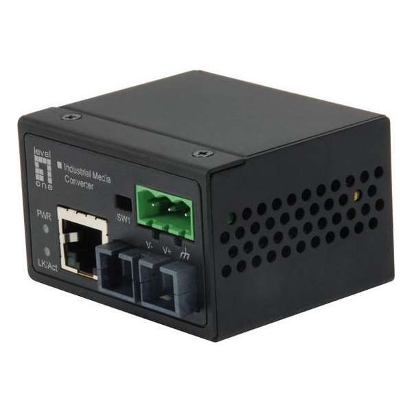 LevelOne IEC-4001 netwerk media converter 100 Mbit/s Multimode Zwart