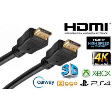 HDMI Kabel - 5 meter - Zwart - High Speed (TV - PC - Laptop - Beamer - PS3 - PS4 - Xbox)