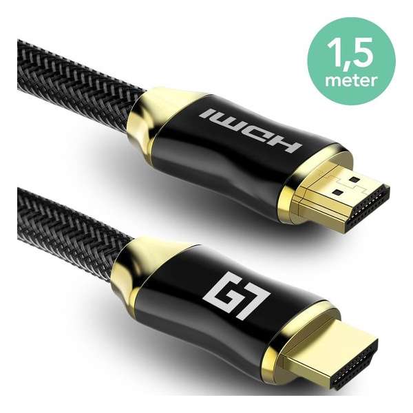 LifeGoods HDMI Kabel 2.0 - Ultra HD 4K High Speed (60hz) - Gold Plated - 1.5 Meter