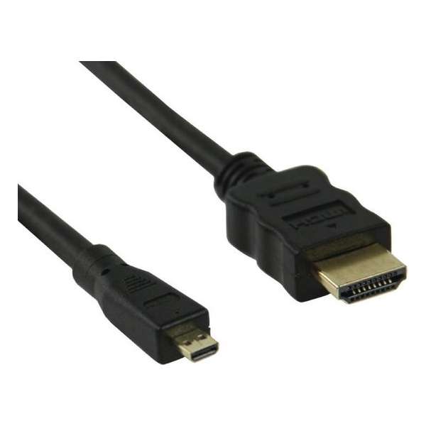 Valueline High Speed HDMI-kabel met ethernet HDMI-connector - HDMI micro-connector 1,50 m zwart